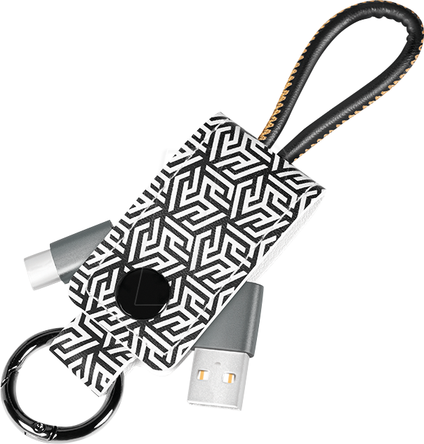 LOGILINK CU0164 - Sync- & Ladekabel, USB-A -> C, Schlüsselanhänger von Logilink
