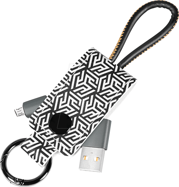 LOGILINK CU0165 - Sync- & Ladekabel, USB-A -> Micro-B, Schlüsselanhänger von Logilink