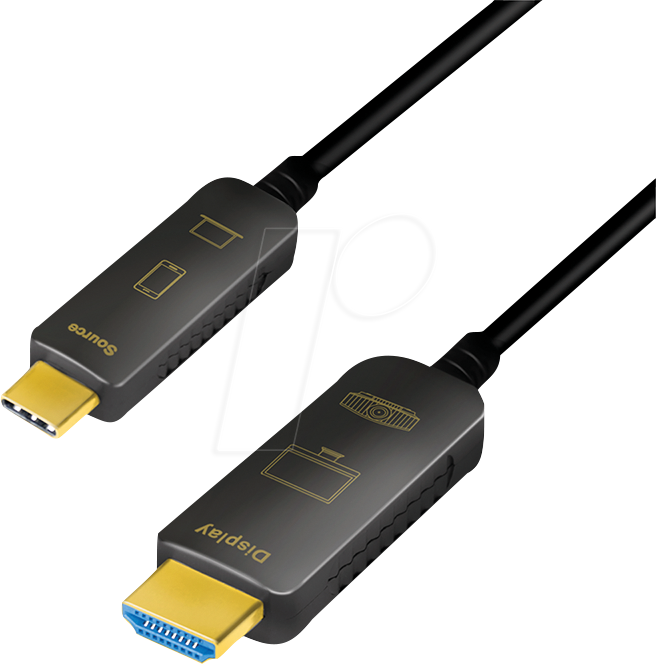 LOGILINK CUF0101 - Adapterkabel USB Type-C  > HDMI, 4K@60 Hz, AOC, 15 m von Logilink