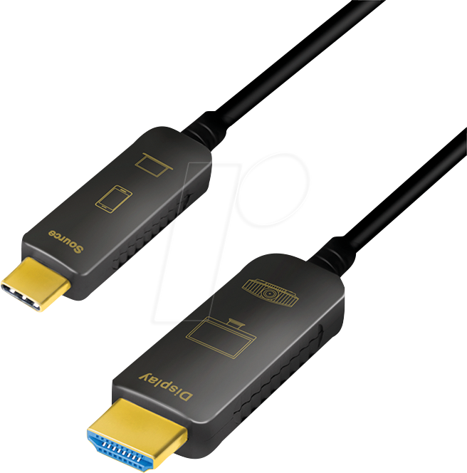 LOGILINK CUF0102 - Adapterkabel USB Type-C  > HDMI, 4K@60 Hz, AOC, 20 m von Logilink