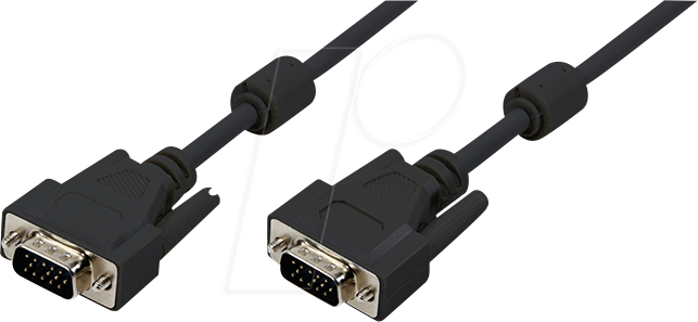 LOGILINK CV0018 - VGA Monitor Kabel 15-pol VGA Stecker, 2x Ferrrit, schwarz, 20,0 von Logilink