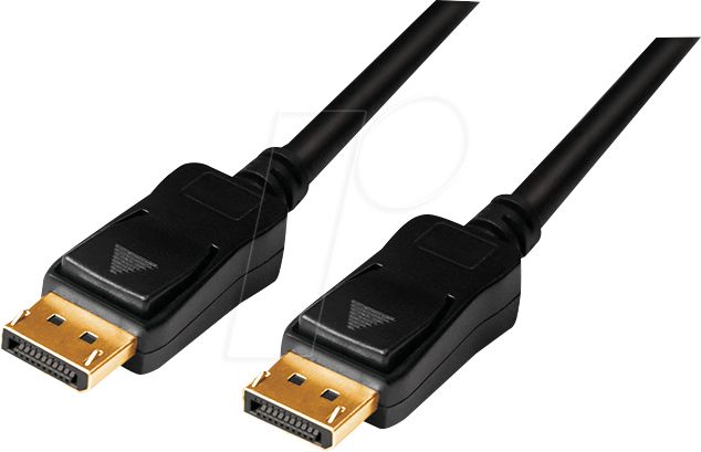 LOGILINK CV0114 - DisplayPort Kabel, DisplayPort 1.2 Stecker, 4K/60Hz, schwarz, 20 von Logilink