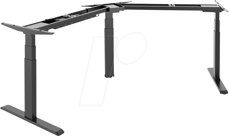 LOGILINK EO0017 - Elektrisch verstellbares 120° Eckschreibtischgestell, 3 Motoren von Logilink
