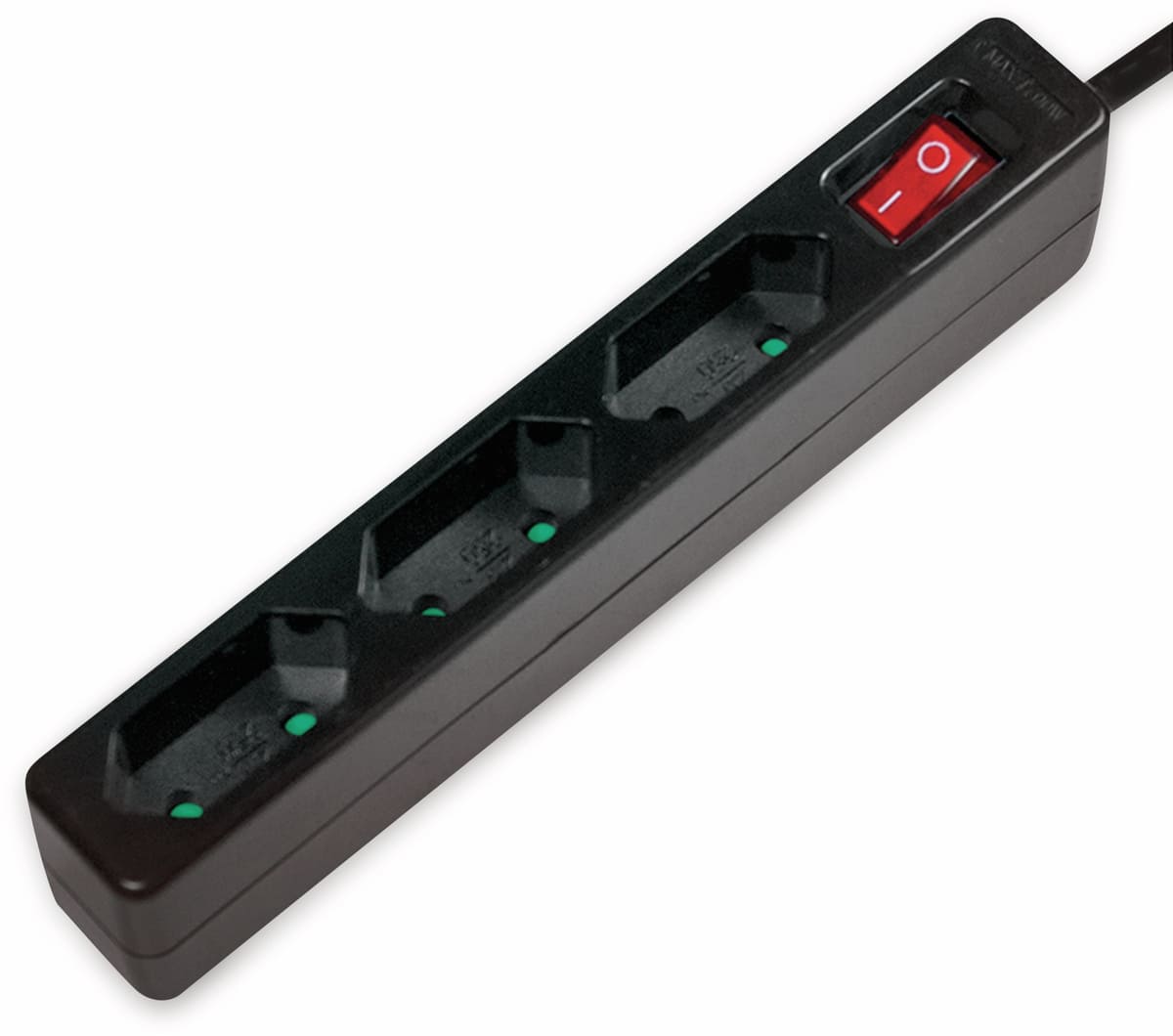 LOGILINK Euro-Steckdosenleiste 3-fach, Schalter, schwarz LOGILINK Euro-Steckdosenleiste 3-fach, Schalter, schwarz von Logilink