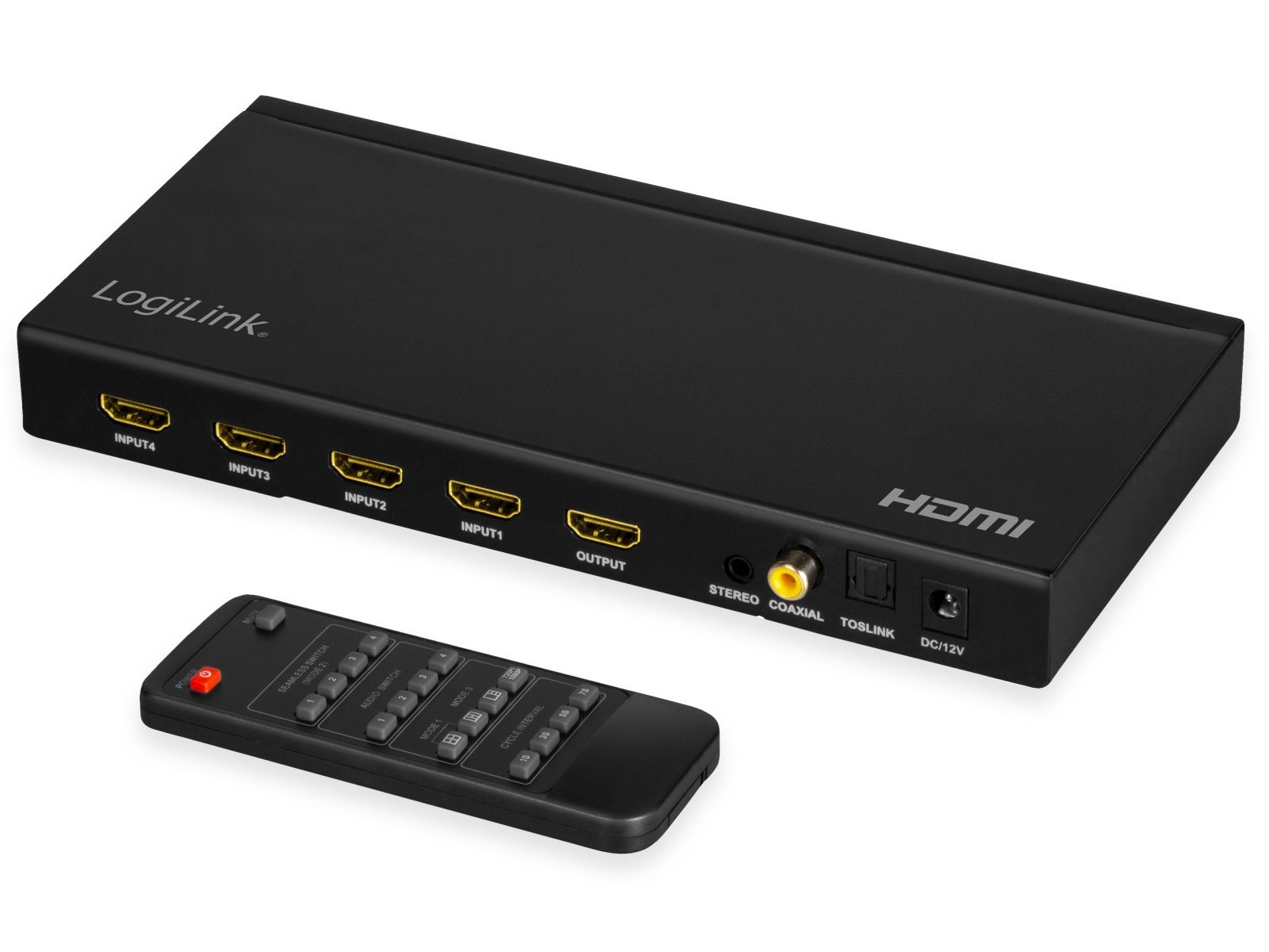 LOGILINK HDMI-Switch HD0052, 4x1-Port, 4K/60 Hz von Logilink