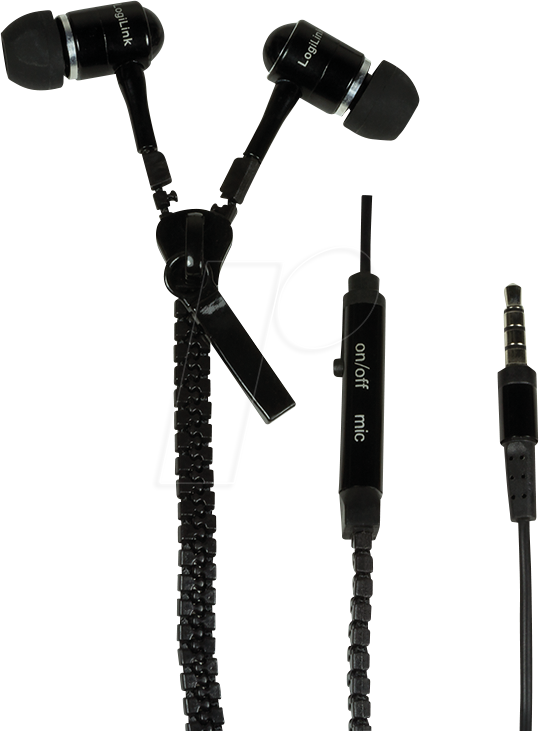 LOGILINK HS0021 - In-Ear Kopfhörer, Zipper, integriete Steuerung, schwarz von Logilink
