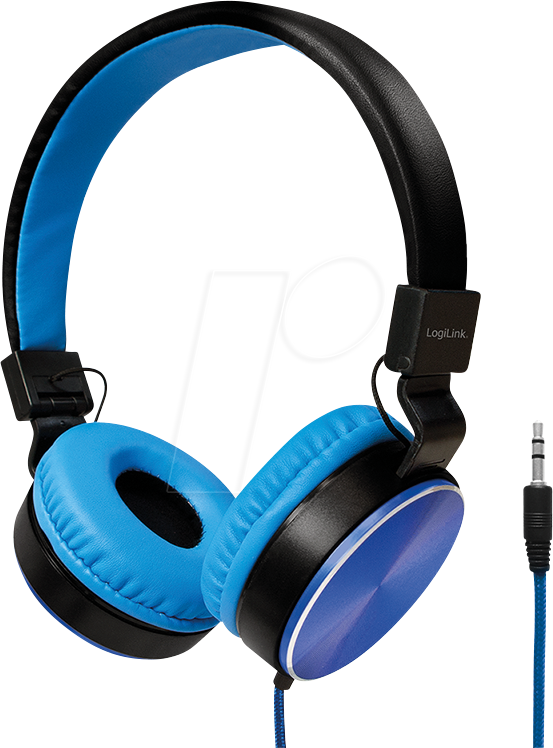 LOGILINK HS0049B - Over-Ear Kopfhörer, 95db, faltbar, blau von Logilink