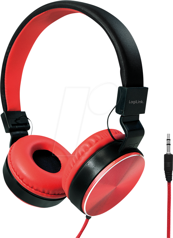 LOGILINK HS0049R - Over-Ear Kopfhörer, 95db, faltbar, rot von Logilink