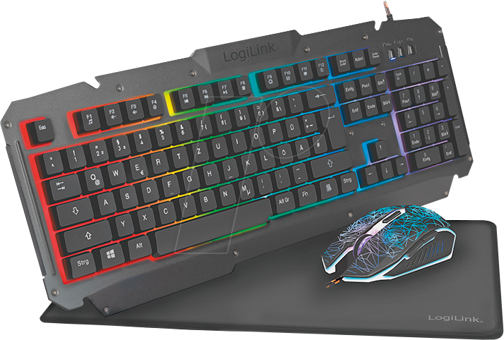 LOGILINK ID0185 - Tastatur-/Maus-Kombination, USB, Mauspad, Gaming von Logilink