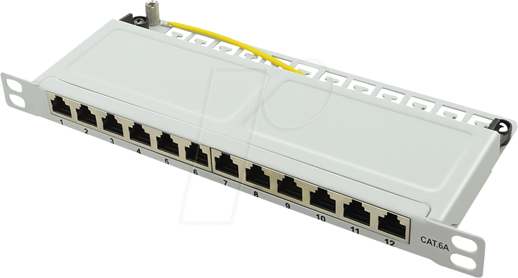 LOGILINK NP0065 - Patchpanel, 10”, 12-Port, Cat.6a, 0,5 HE von Logilink