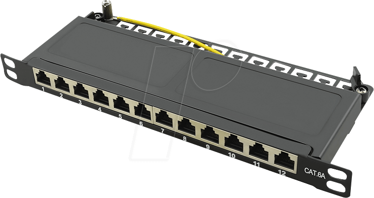 LOGILINK NP0066 - Patchpanel, 10”, 12-Port, Cat.6a, 0,5 HE von Logilink