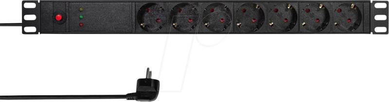 LOGILINK PDU7C02 - 19'' Steckdosenleiste, 7-fach von Logilink