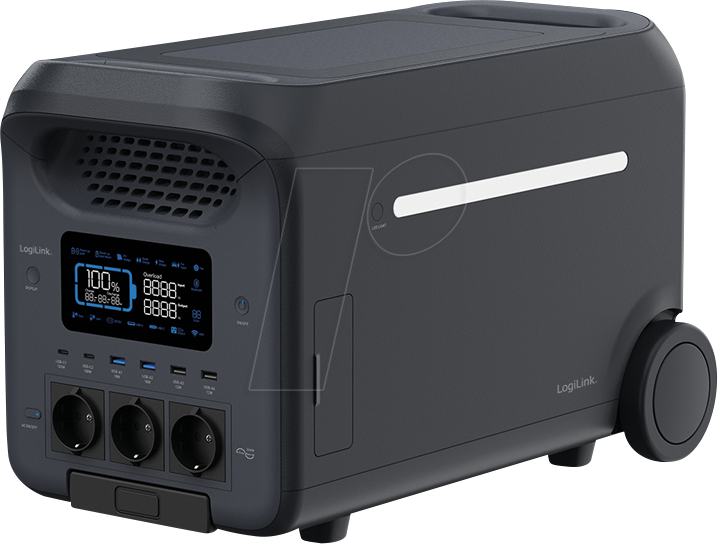 LOGILINK PPS3000 - Tragbare Powerstation, 3000 W, LiFePO4-Akku, Tuya von Logilink