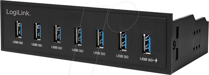 LOGILINK UA0342 - Frontpanel, 5,25, 7x USB 3.0 Typ-A, Schnellladeport von Logilink