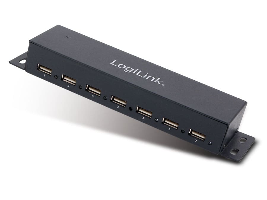 LOGILINK USB 2.0-Hub UA0148, 7-Port, Metall von Logilink