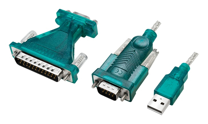 LOGILINK USB 2.0-Kabel UA0042B, USB-A/M zu DB9/M + DB25/M, 1,3m von Logilink