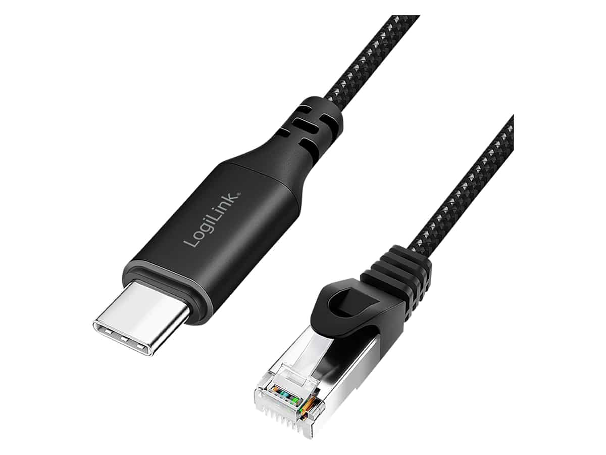 LOGILINK USB-C Ethernet-Kabel CAT6 CU0412 USB-C 3.2 auf RJ 45 2m von Logilink