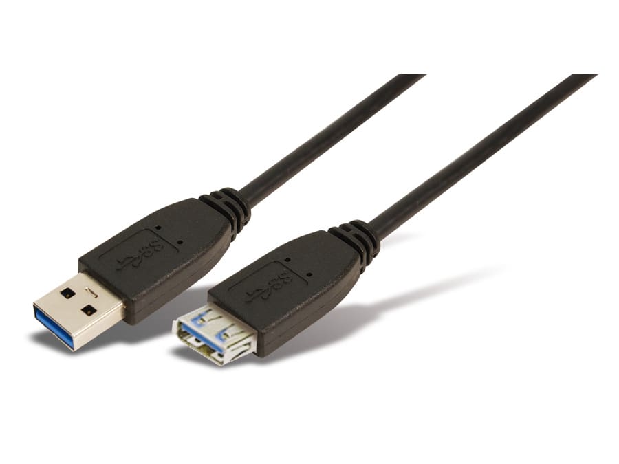 LOGILINK USB3.0-Verlängerungskabel, 2 m, schwarz, CU0042 von Logilink