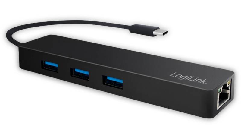 LOGILINK USB3.1 Typ-C Hub UA0313, 3x USB-A, RJ-45 von Logilink