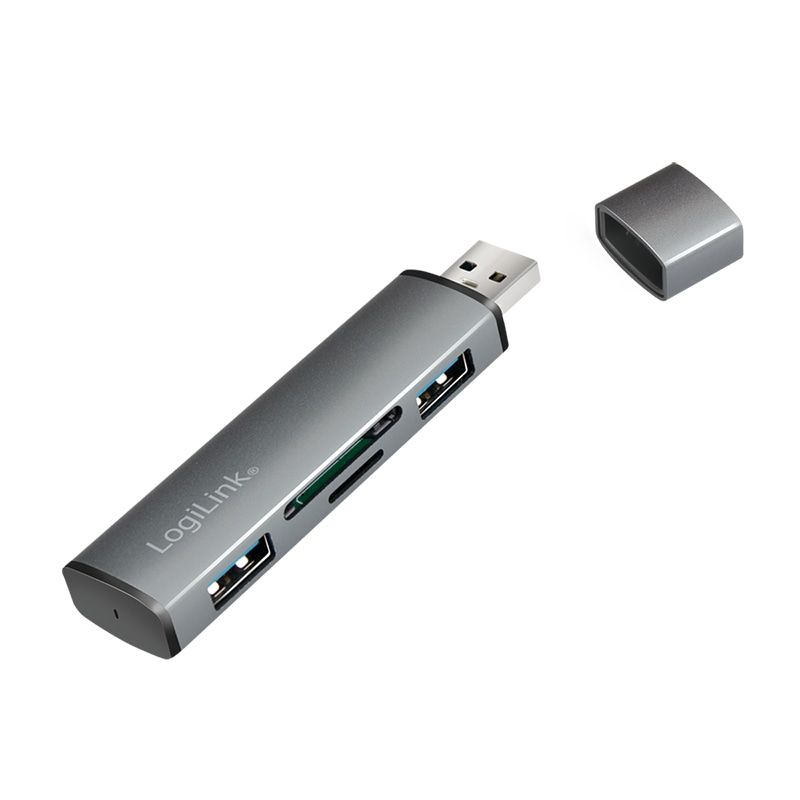 LOGILINK USB3.2 Hub UA0394, Cardreader, Alugehäuse von Logilink