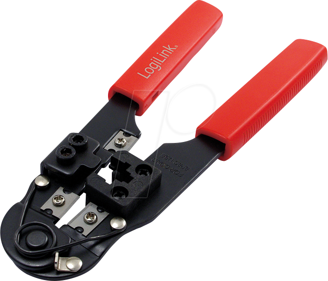 LOGILINK WZ0004 - Crimpzange für RJ45 CAT5/CAT6/CAT6A Modularstecker, mit Abschnei von Logilink