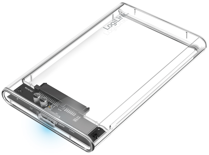 LogiLink 2,5,  SATA Festplatten-Gehäuse, USB 3.0, transparent von Logilink