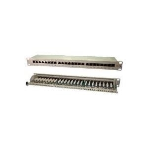 LogiLink 48,30cm (19) Patch Panel Kat. 6, geschirmt, 24 Port, 1 HE 24 x RJ45 Ports, vollgeschirmt, aus Stahlblech, Kabelbe- (NP0040A) von Logilink