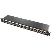 LogiLink 48,30cm (19) Patch Panel Kat. 6, geschirmt, 24 Port, 1 HE 24 x RJ45 Ports, vollgeschirmt, aus Stahlblech, Kabelbe- - 1 Stück (NP0048) von Logilink