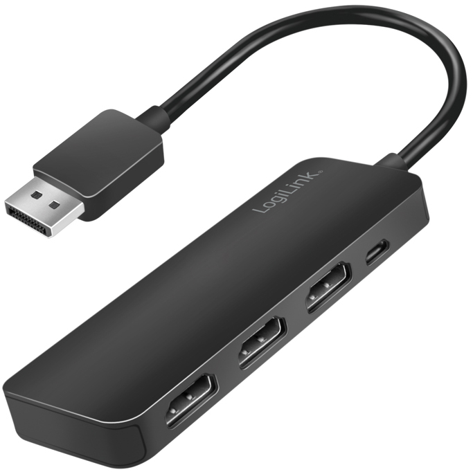 LogiLink 4K DisplayPort - HDMI Splitter, 3-fach, schwarz von Logilink