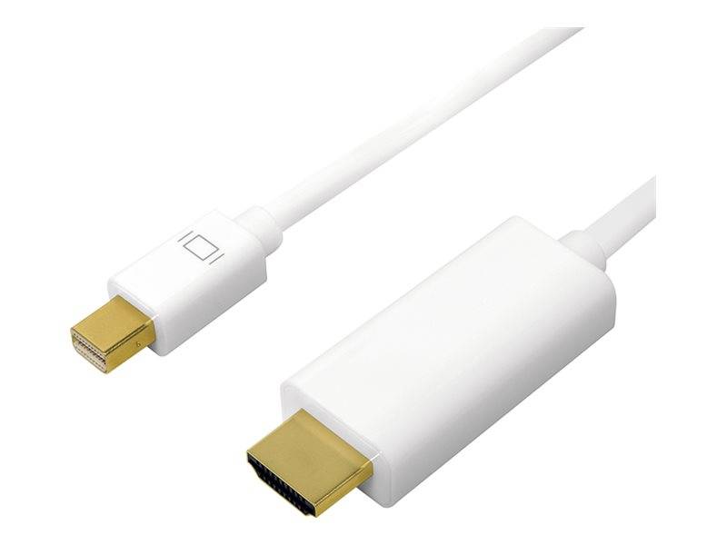 Logilink 4K Mini DisplayPort-Kabel DP 1.2 zu HDMI 1.4 2m wei Logilink 4K Mini DisplayPort-Kabel DP 1.2 zu HDMI 1.4 2m wei von Logilink