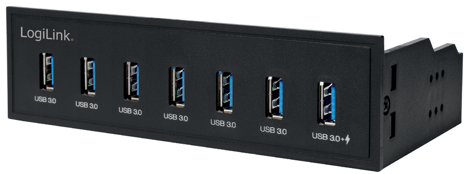 LogiLink 5,25,  USB 3.0 Hub mit Schnellladeport, 7-Port von Logilink