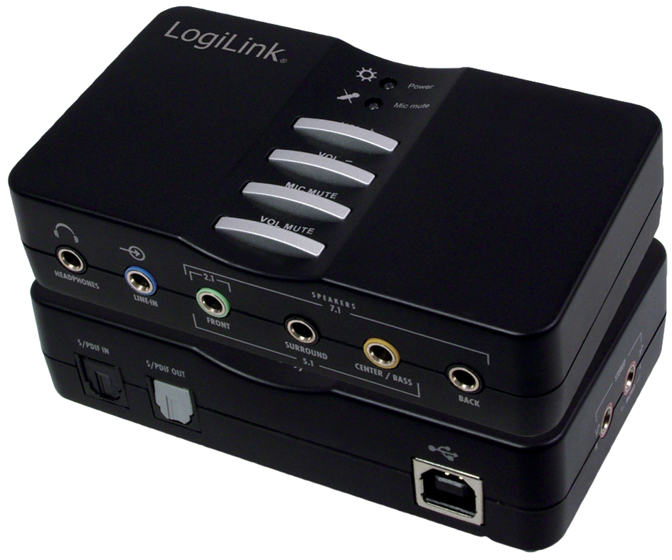 LogiLink 7.1 USB Sound Box, 8-Kanal, schwarz von Logilink