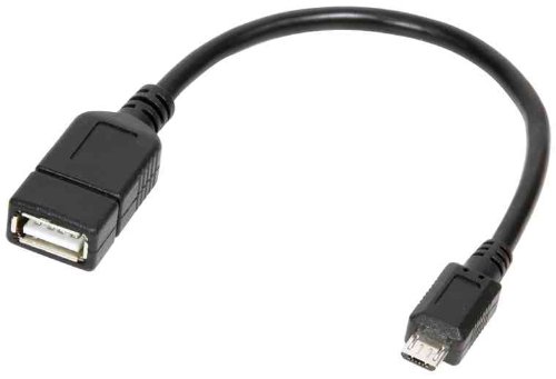 LogiLink AA0035 USB 2.0 OTG (On-The-Go) Adapterkabel für schnelle Datenübertragung zum und vom Smartphone, 20cm von Logilink