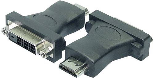 LogiLink AH0002 DVI / HDMI Adapter [1x DVI-Buchse 24+1pol. - 1x HDMI-Stecker] Schwarz von Logilink