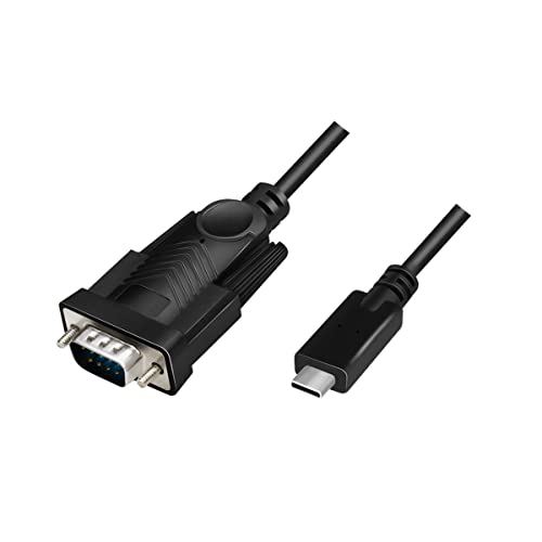 LogiLink AU0051A - USB 2.0 (Typ-C) auf Seriell (RS232) Adapterkabel für Windows (bis einschließlich Win11), Länge 1,2 m von Logilink