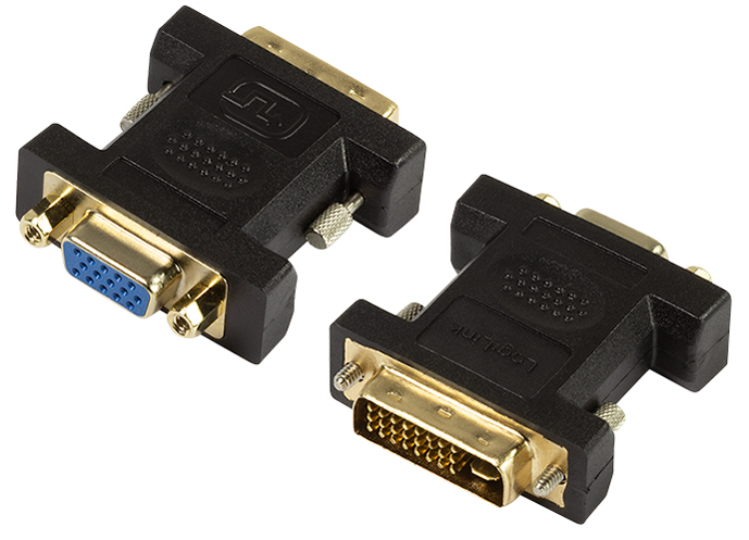 LogiLink Adapter, DVI 24+5 Pol Stecker - 15 Pol VGA Kupplung von Logilink