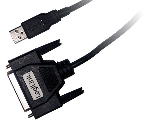 Delo Computer GmbH LogiLink Adapter USB to DSUB-25 mit 1,8 Meter Kabel, UA0054 von Logilink