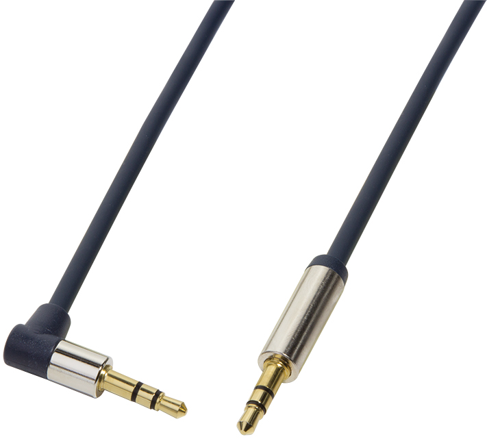 LogiLink Audiokabel, 2 x 3,5 mm Klinke, 0,5 m, gewinkelt von Logilink