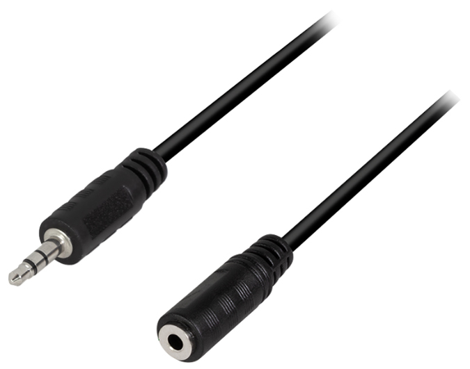 LogiLink Audiokabel, Stecker - Kupplung, 5 m, schwarz LogiLink Audiokabel, Stecker - Kupplung, 5 m, schwarz von Logilink