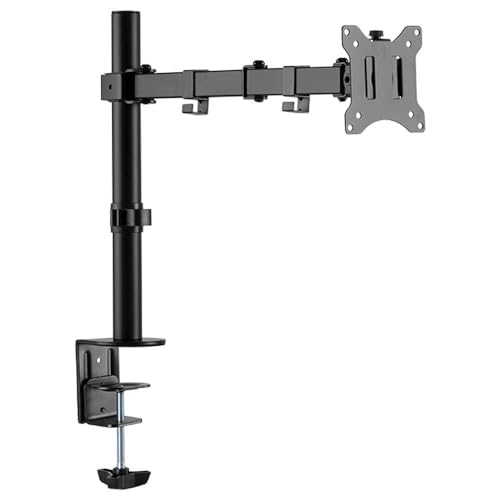 LogiLink BP0097 - Alu Monitor-Schreibtischhalterung für 17-32 Zoll (LCD, LED, OLED, …), 360°, Armlänge = 454mm von Logilink