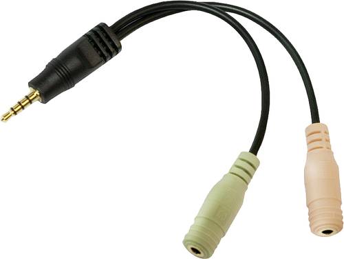 LogiLink CA0021 Klinke Audio Adapter [1x Klinkenstecker 3.5mm - 2x Klinkenbuchse 3.5 mm] Schwarz von Logilink