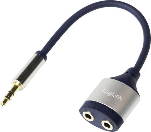 LogiLink CA1100 Klinke Audio Adapter [1x Klinkenstecker 3.5mm - 2x Klinkenbuchse 3.5 mm] Schwarz von Logilink