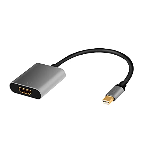 LogiLink CDA0110 - DisplayPort-miniDisplayPort Adapterkabel 4K/60 Hz, Alu, schwarz/grau, 0,15 m von Logilink