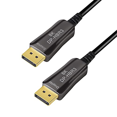 LogiLink CDF0101 - DisplayPort Anschlusskabel AOC (Active Optical Cable), 8K/60 Hz, schwarz, 20 m von Logilink