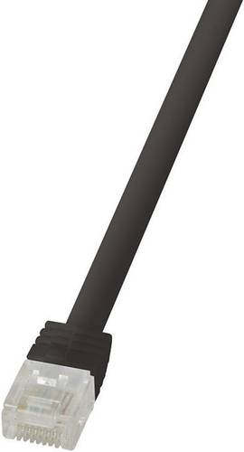 LogiLink CF2013U RJ45 Netzwerkkabel, Patchkabel CAT 6 U/UTP 0.25m Schwarz hochflexibel von Logilink