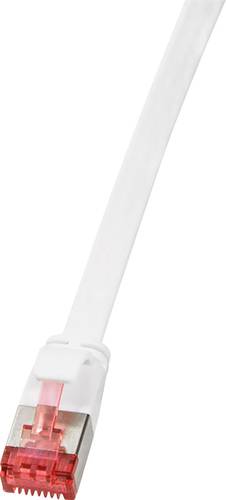 LogiLink CF2031S RJ45 Netzwerkkabel, Patchkabel CAT 6 U/FTP 1.00m Weiß vergoldete Steckkontakte von Logilink