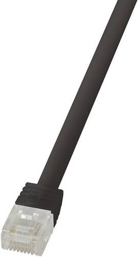 LogiLink CF2083U RJ45 Netzwerkkabel, Patchkabel CAT 6 U/UTP 7.50m Schwarz hochflexibel 1St. von Logilink
