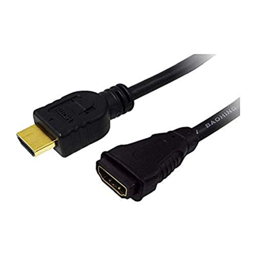 LogiLink CH0056 HDMI Verlängerungskabel 1.4, HDMI Male/Female, schwarz, 2,0m mit Ethernet von Logilink