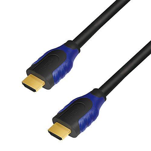 LogiLink CH0062 HDMI Anschlusskabel, Standard: High Speed mit Ethernet für Auflösungen bis 4096 x 2160, Ultra HD und 3D Schwarz, 2m von Logilink