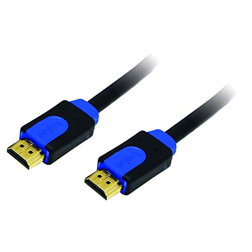LogiLink CHB1103 - HDMI High Speed mit Ethernet (v1.4) Kabel, 2x 19-pin Stecker (Gold), schwarzes Kabel, 3m, Retail Colour Box von Logilink